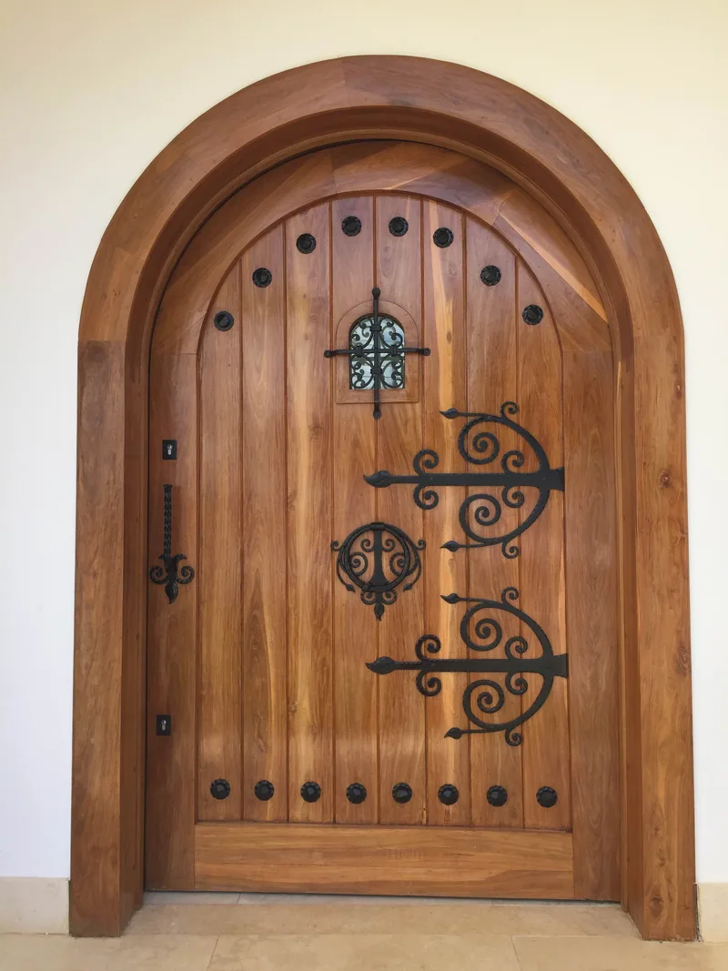 Forged Ironwork for an Arched Door