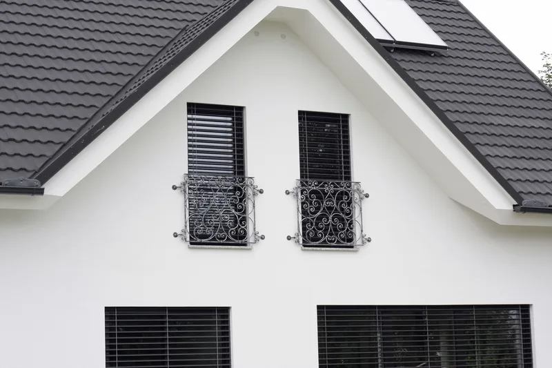 Wrought iron French balconies, Britof pri Kranju