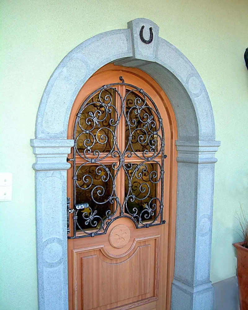Wrought iron door and window grilles, Dobrava