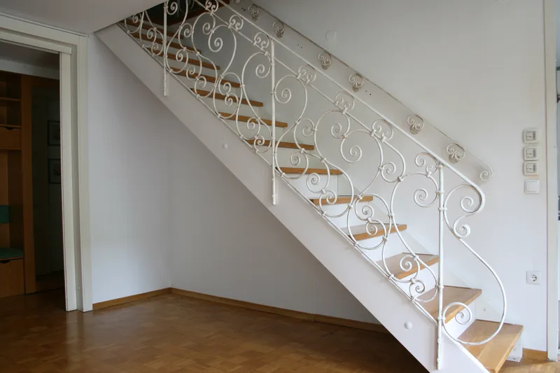 Wrought iron stair railing, Ljubljana