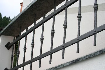 Schmiedeeisernes Treppengeländer, Mlaka, Detail 2