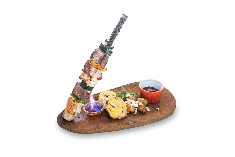 Geschmiedeter Grillsäbel für Fleisch und Spieße