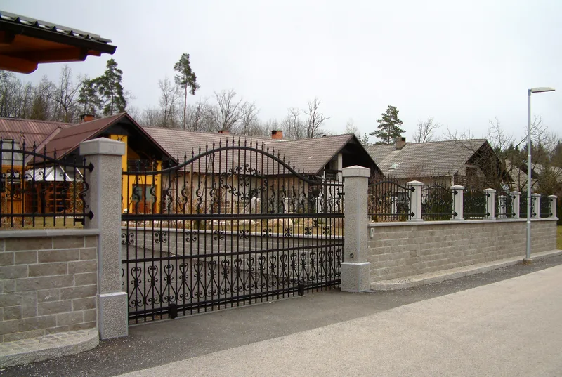 Wrought Iron Sliding Gate & Fence