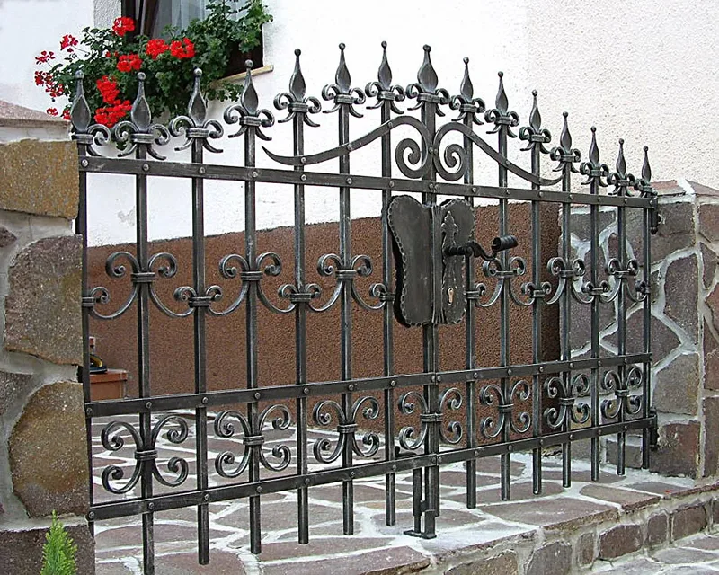 Wrought iron garden gate and fence, Trebnje